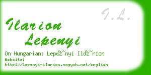 ilarion lepenyi business card